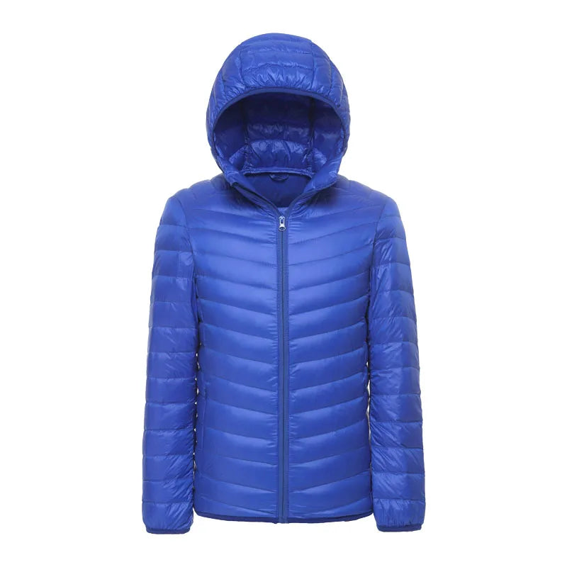 Winter Fashion Ultralight Duck Down Jacket Mens Hooded Streetwear Light Feather Coat Waterproof Warm Mens Clothing M-5XL