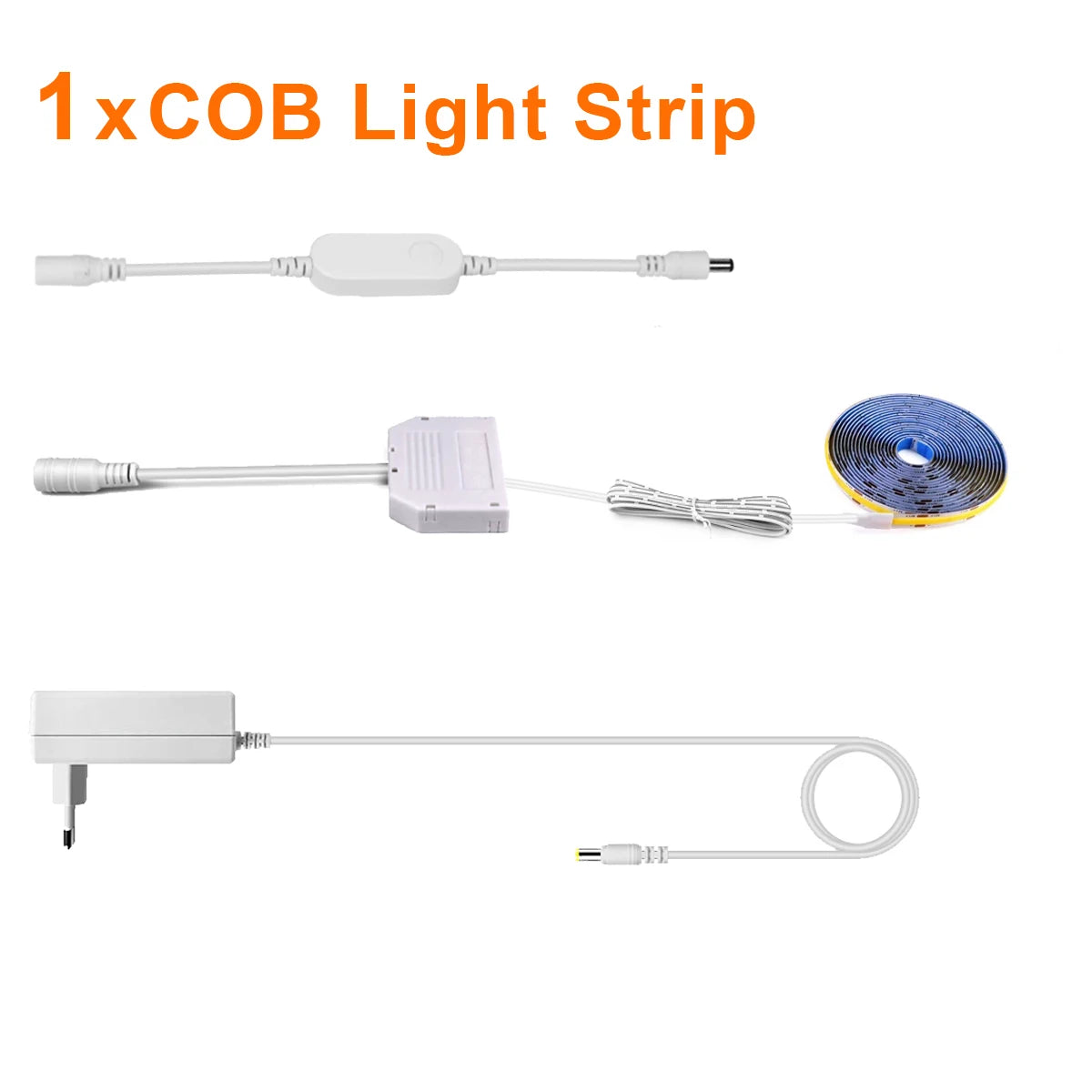 12V COB LED Strips Tape DIY Smart Closet Wardrobe Under Cabinet Light Ribbon With Tuya Smart Life WIFI Control LED Light Switch