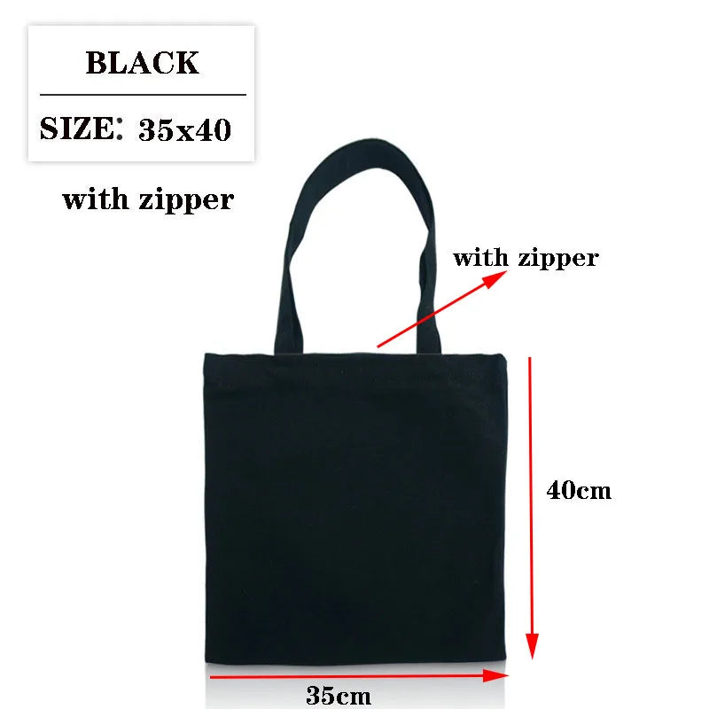 Canvas Bag Storage Bag Grocery Bag Eco-Friendly foldable Bag folding Pocket Tote Portable Shoulder Handbags Food Shopping bag