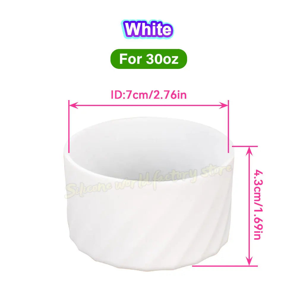 SW 40oz/30oz Silicone Cup Bottom Cover for Stanley Adventure Quencher Tumbler for IceFlow Flip Straw Water Bottle Sleeve 7.5/7CM