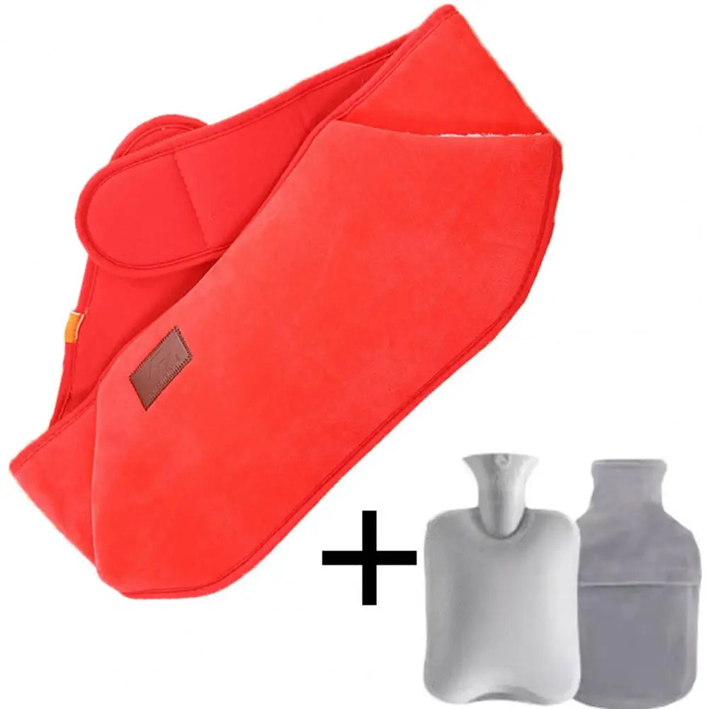 Warm Water Bottle Set Sealed Portable Keep Warm Thickened Plush Hot Water Bottle Belt Warm Water Bottle Belt for Office