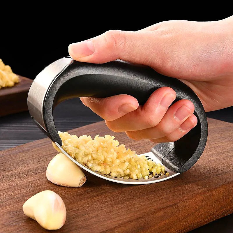 1Pcs Stainless Steel Garlic Press Crusher Manual Garlic Mincer Chopping Garlic Tool Home Garlic Masher Artifact Kitchen Gadget