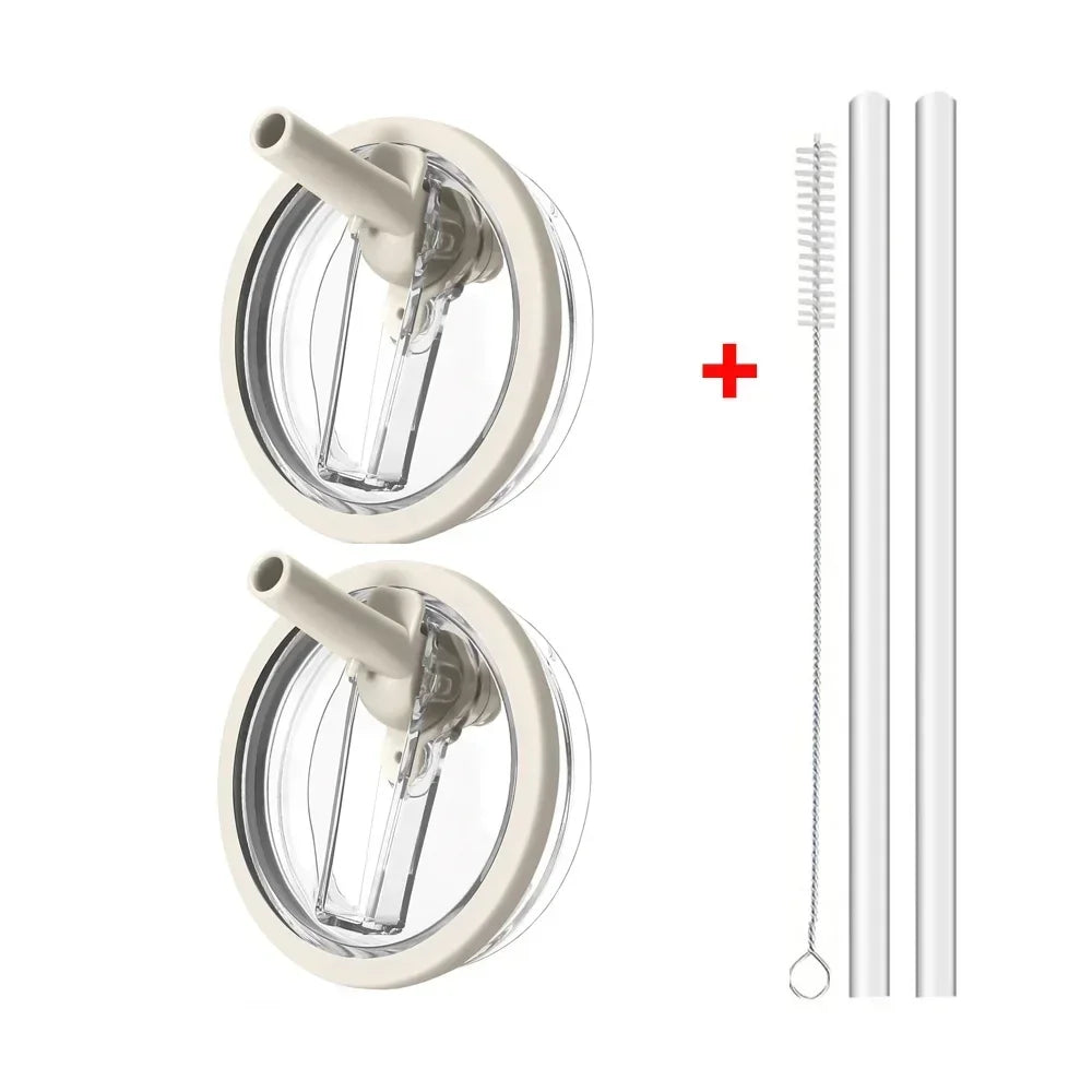 40oz Flip Straw Leak Proof Lid for Stanley H2.0 Quencher ProTour Tumbler Lid Replacement for Stanley Cup Accessories Straw Cover