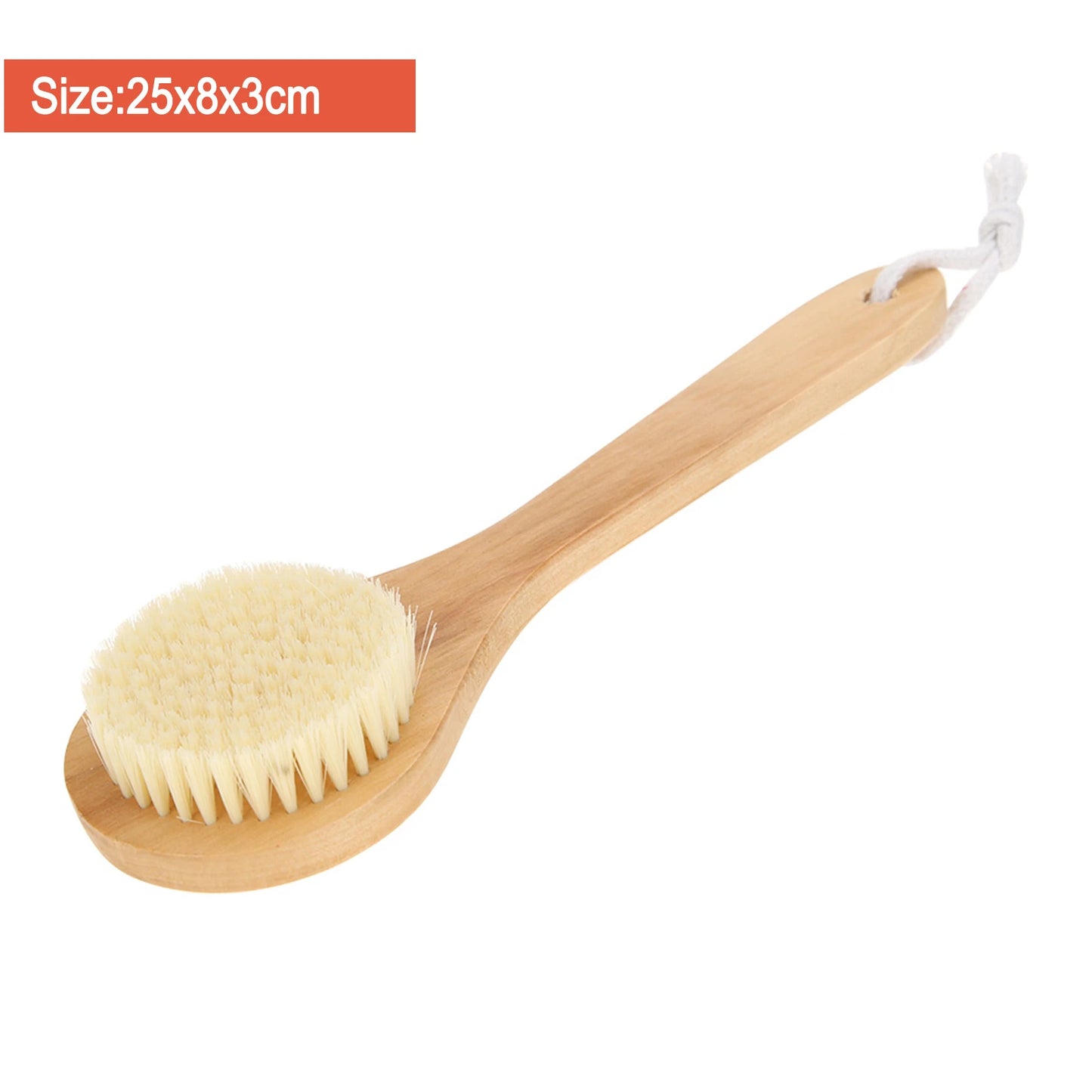SPA Wooden Body Brush Natural Boar Bristle Organic Dry Skin Body Brush Bamboo Wet Back Shower Brushes Exfoliating Bathing Brush