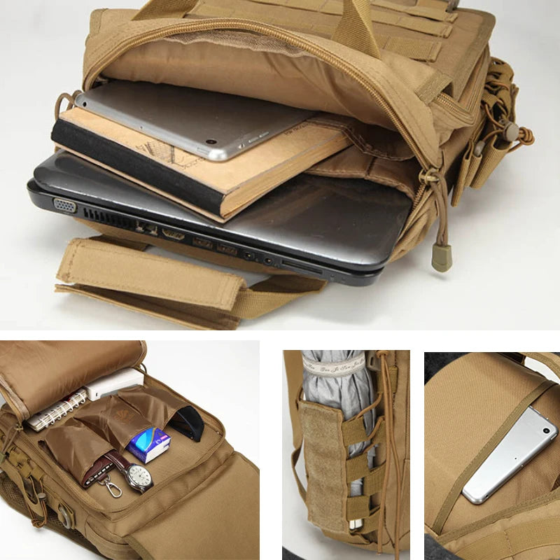 Tactical Backpack Men Tablet Laptop Shoulder Bag Camo Molle Handbag Outdoor Travel Business Bags Boy Camping Hiking SchoolBag