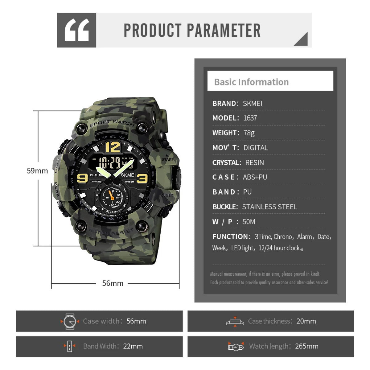 SKMEI Male Countdown Waterproof Electronics Watches 3 Time Digital Sports Wristwatches For Mens Women Fashion Alarm Date Watch