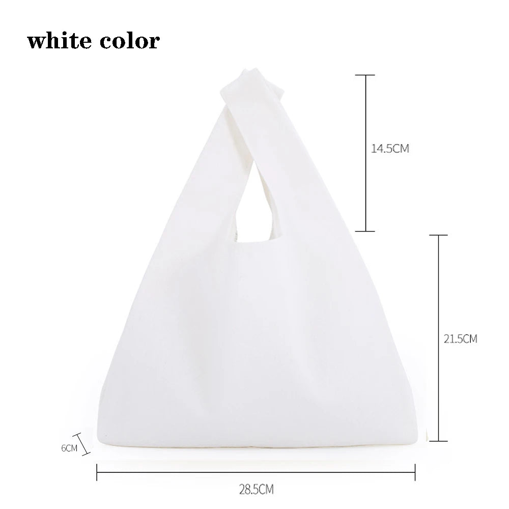 Canvas Bag Storage Bag Grocery Bag Eco-Friendly foldable Bag folding Pocket Tote Portable Shoulder Handbags Food Shopping bag