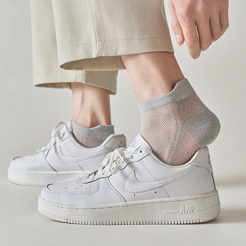 3Pairs Men's Socks Thin Breathable Comfy Deodorant Sweat-absorbing Low Cut Ankle Sports Sock Casual Ultra-thin Business Sox