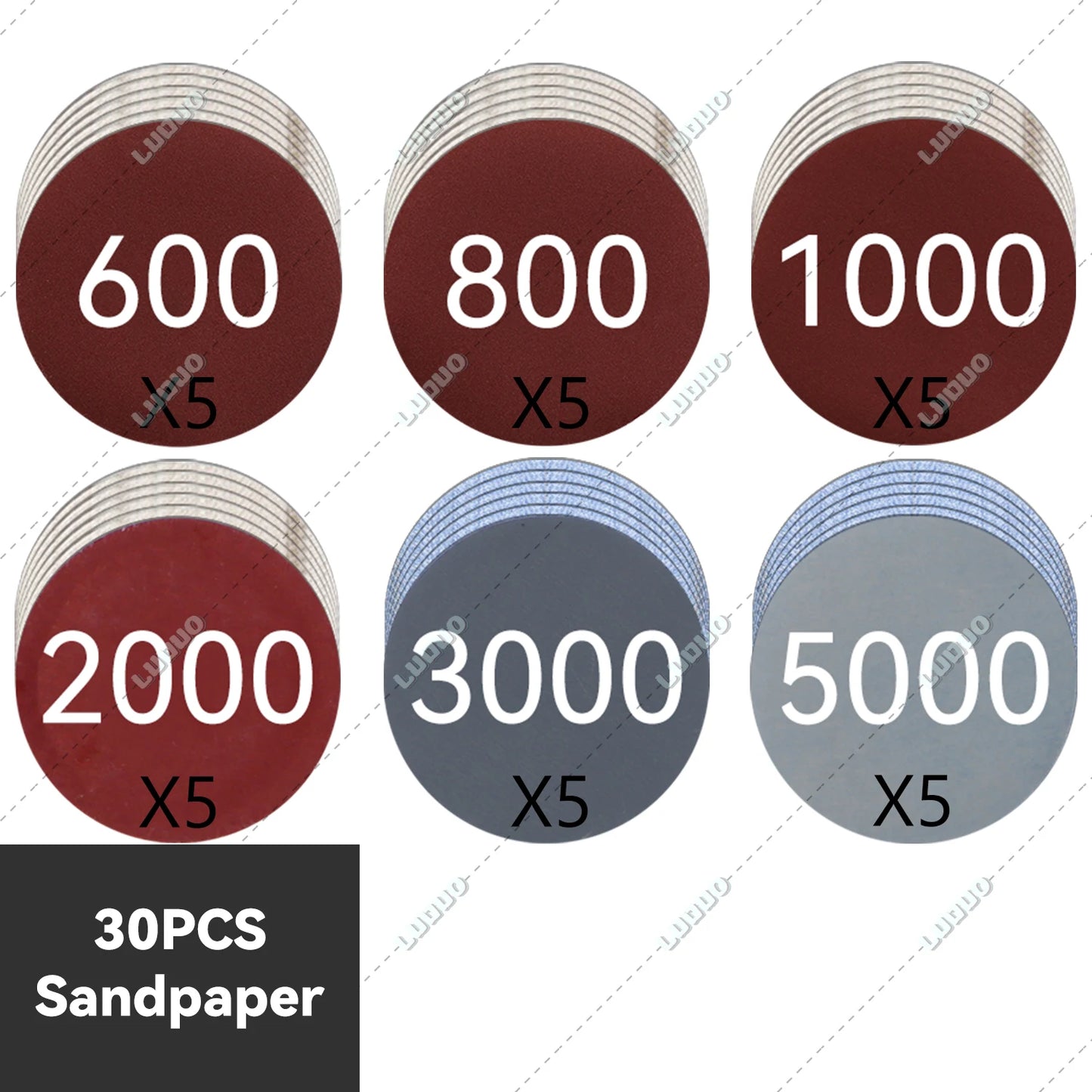 3/4/5/6 inch Car Detailing Polishing Buffing Sponge Wool Pad Headlight Restoration Sandpaper For Sanding Waxing Cleaning Washing