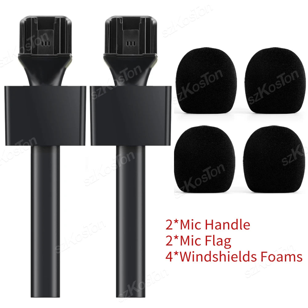 Wireless Lavalier Microphone Handheld Stick for DJI Rode Wireless GO Mic Handle Stand Adapter for YouTube TikTok Live Streaming