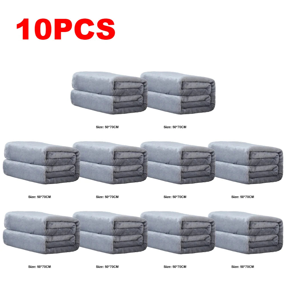 1-10PCS Flannel Fleece Blanket Winter Cozy Soft Blankets Multifunctional Farley Plush Blanket Cover Thermal Mat For Home Office