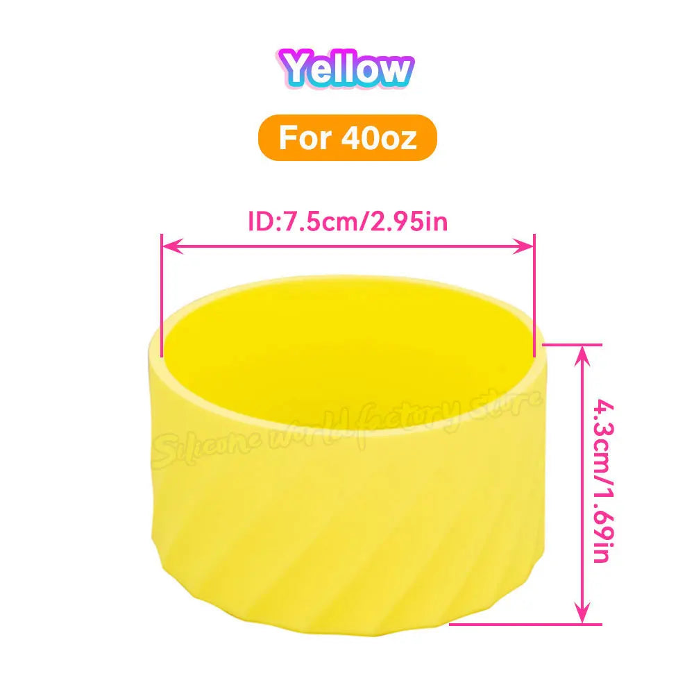 SW 40oz/30oz Silicone Cup Bottom Cover for Stanley Adventure Quencher Tumbler for IceFlow Flip Straw Water Bottle Sleeve 7.5/7CM