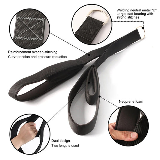 Fitness Arm Strength Rope Anti-Slip Muscle Training Long Triceps Strap Tricep Pull Down Rope for Facepulls/Push Downs/Crunches