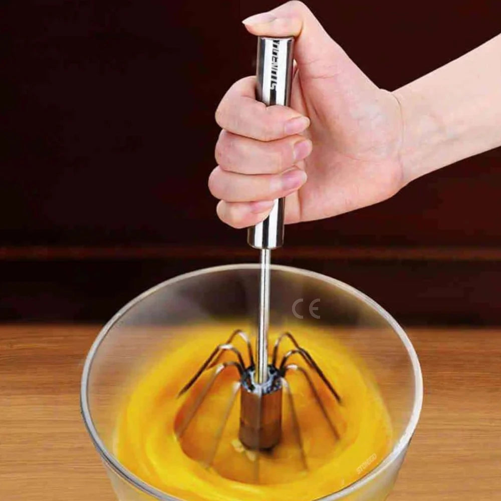3/1Pcs Semi Automatic Egg Whisk Mixer Stainless Steel Egg Beater Manual Stirring Rod Cream Blender Kitchen Baking Cooking Tools