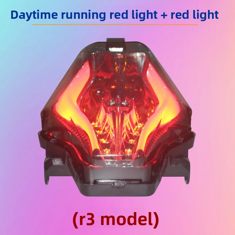 Suitable for R3 R25 Y15ZR MT07 motorcycle Maverick LED rear tail light modified brake light running light