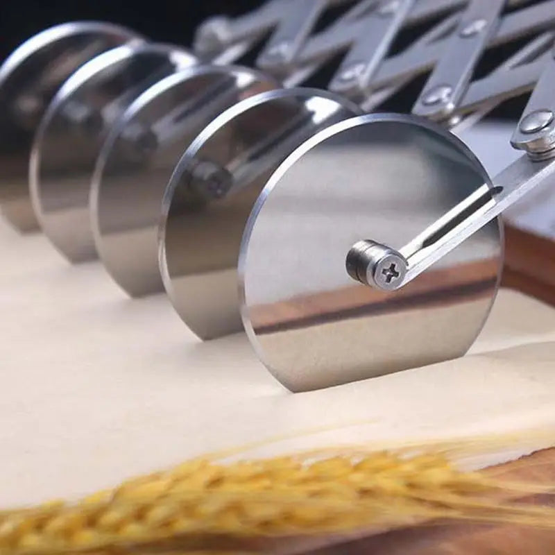 3/5 Wheel Cutter Dough Divider Knife Flexible Roller Blade Pizza Pastry Peeler Adjustable Stainless Steel Baking Pan Tool