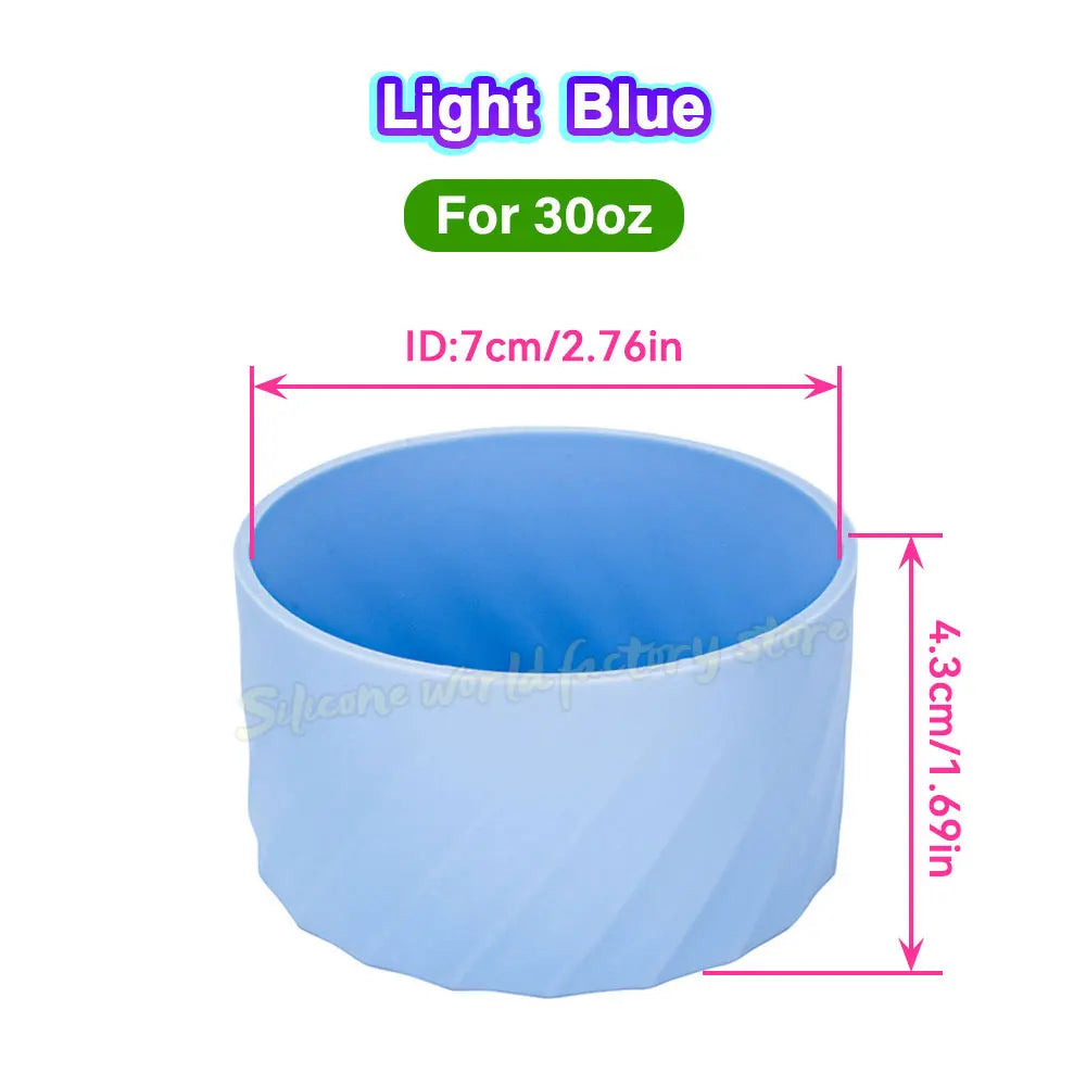 SW 40oz/30oz Silicone Cup Bottom Cover for Stanley Adventure Quencher Tumbler for IceFlow Flip Straw Water Bottle Sleeve 7.5/7CM