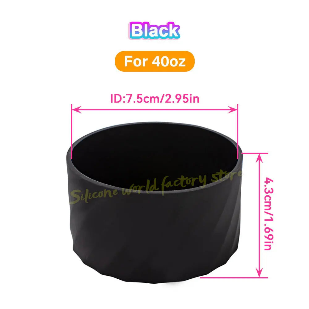 SW 40oz/30oz Silicone Cup Bottom Cover for Stanley Adventure Quencher Tumbler for IceFlow Flip Straw Water Bottle Sleeve 7.5/7CM