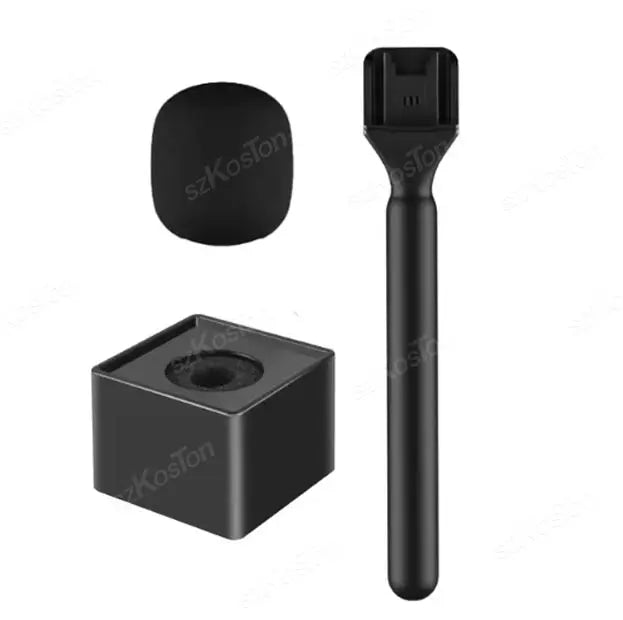 Wireless Interview Handle Microphone Adapter Compatible with DJI Rode Wireless GO Mic for Vlogging Podcast Reporters YouTube