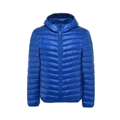 Winter Fashion Ultralight Duck Down Jacket Mens Hooded Streetwear Light Feather Coat Waterproof Warm Mens Clothing M-5XL