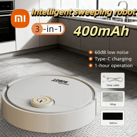 Xiaomi 6000pa Strong Suction Smart Sweeping Robot Type-C Charge Washable Mop For Pet Hair Hard Floor Kitchen Room Sweeping Robot