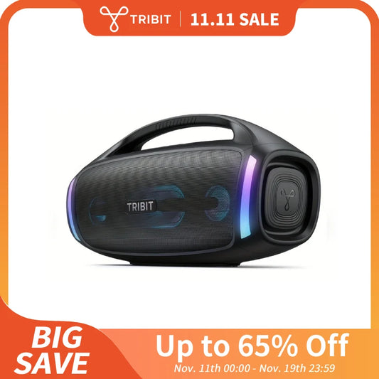 TRIBIT StormBox Blast 2 Bluetooth Speaker, 200W Power With Subwoofer Outdoor IP67 Party Speaker, 30H Playtime, LED, Mic Input