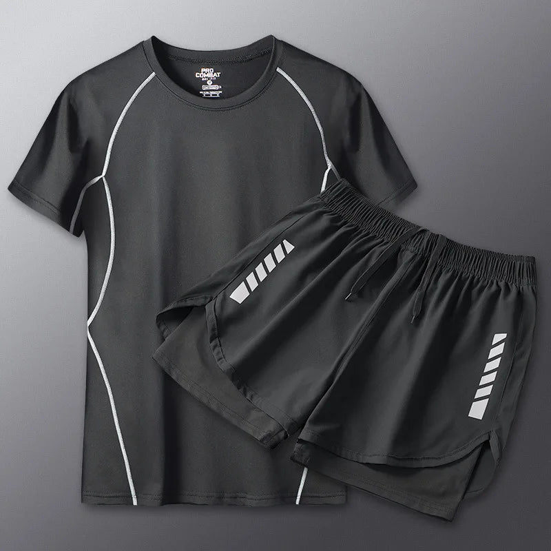 Summer Men's Two-Piece Suits Separates Swimsuit Set Anti Embarrassment Swimming Trunks Surfing Beach Wear Sports Clothes