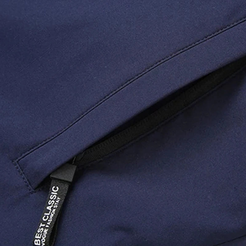 2024 New Men's Padded Cotton Clothing Fashion Casual Solid Color Windproof Lapel Long-Sleeved Jacket Street Beat Men's