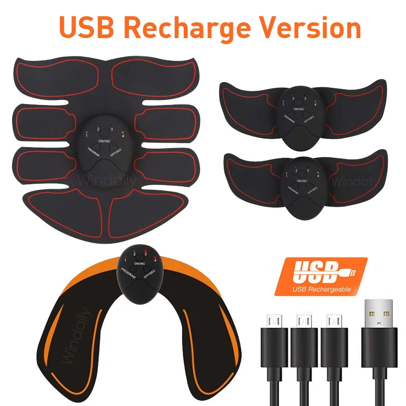 Wireless EMS Muscle Stimulator Toner ABS Abdominal  Hip Trainer Weight Loss Fitness Shaping  Electric  Body Slimming Massager