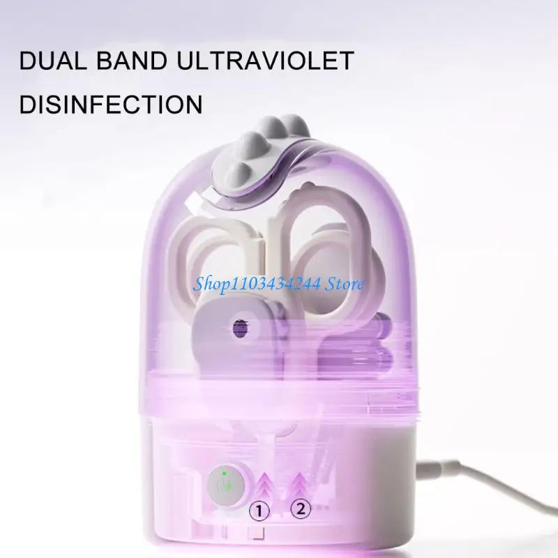 Sanitizing Baby Nails With Light Disinfected Charging Function Rounded Safety Cutter Essential Newborns Grooming Tools