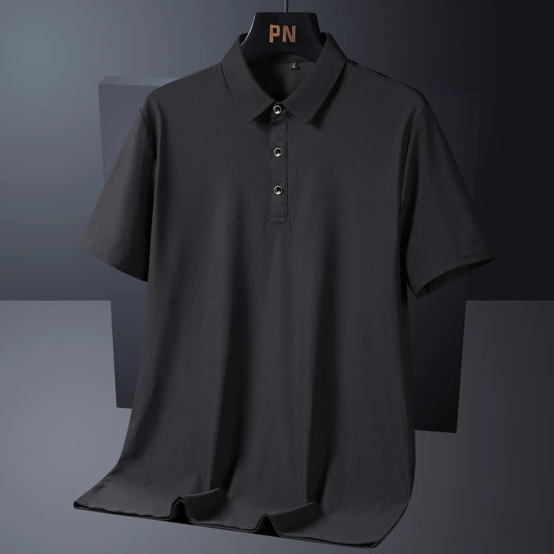 Summer Plus Size 7xl 8xl 9xl Polo Shirt Men Quick Dry Ice Silk Breathable Polo Men's Oversize Business Polo Shirt Brand Clothing