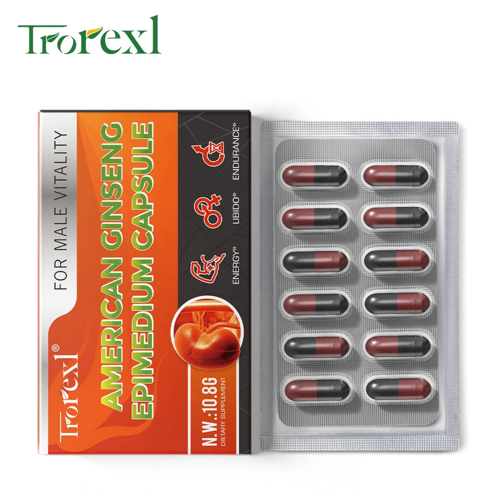 Powerful High Purity Epimedium Supplements Natural Organic Manhood Erection Pill Improve Performance and Increase Size