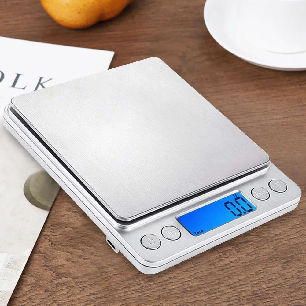 2kg/3kg/500g Small Digital Food Scale Accurate Weighting Multifunction Kitchen Scale Jewelry Lab Carat Powder Scale for Home Use