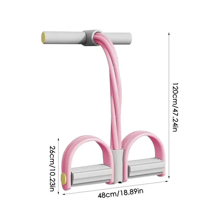 4 Tube Fitness Gum Resistance Bands Latex Pedal Exerciser Sit- Pull Rope Expander Elastic Bands Yoga equipment Pilates Workout