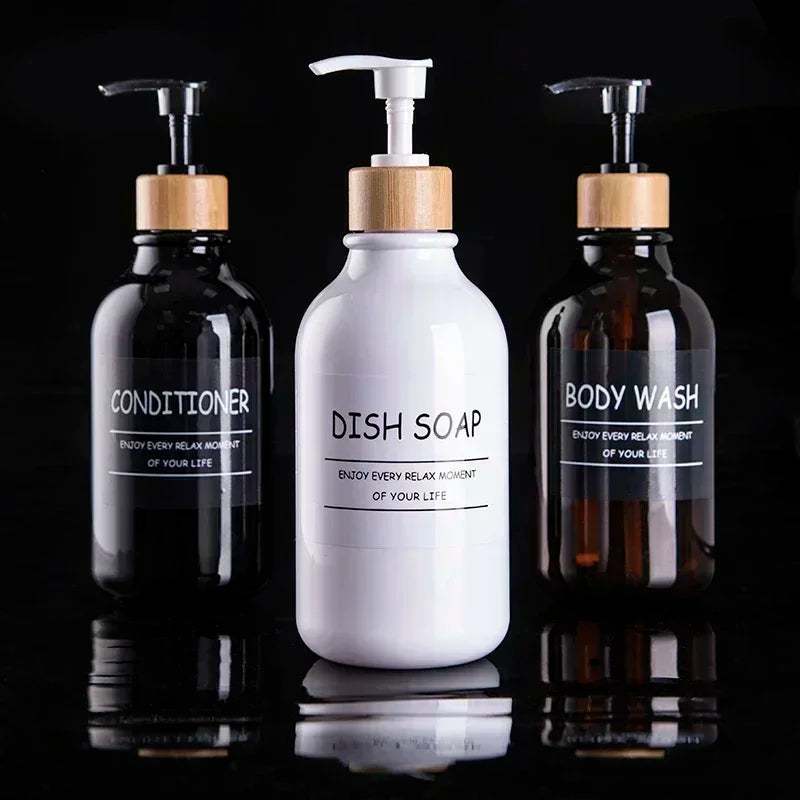 300/500ml Soap Dispenser for Bathroom Large Capacity Shower Shampoo Bottle Refillable Gel Bottle Lotion Liquid Storage Container