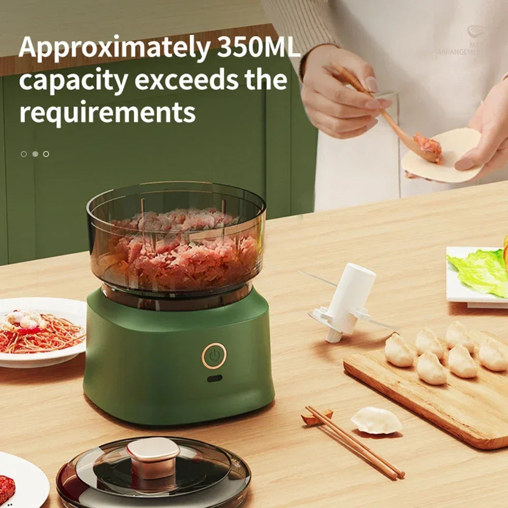 "350ML Kitchen Multifunctional Foods Chopper Grinder - Household Garlic Masher & Auxiliary Food Machine"