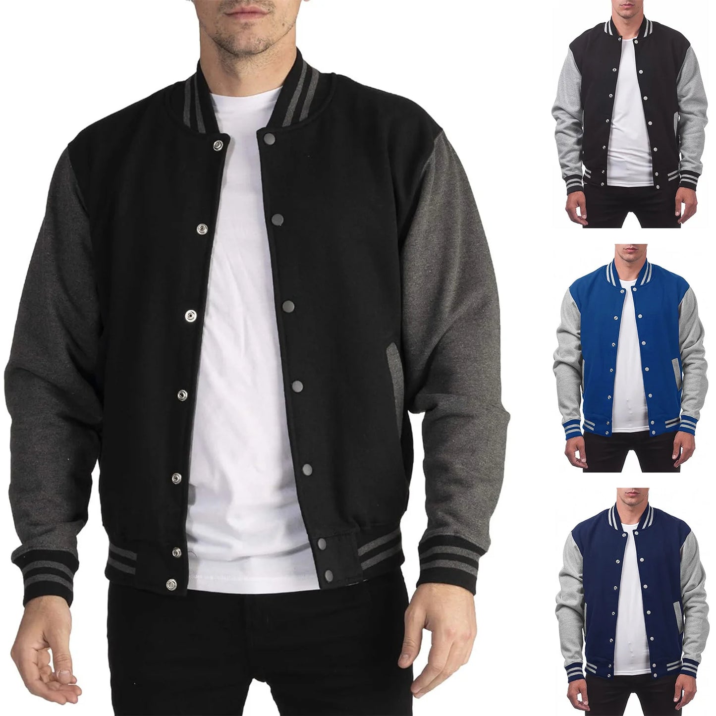 2025 New Fashion Loose American Trendy Brand Baseball Jersey Fashion Bomber Baseball Jacket Men's Casual Plus Size Jacket M-4XL