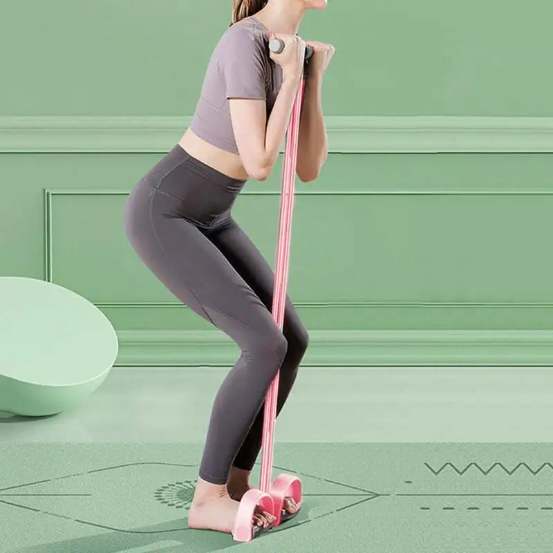 4 Tube Fitness Gum Resistance Bands Latex Pedal Exerciser Sit- Pull Rope Expander Elastic Bands Yoga equipment Pilates Workout