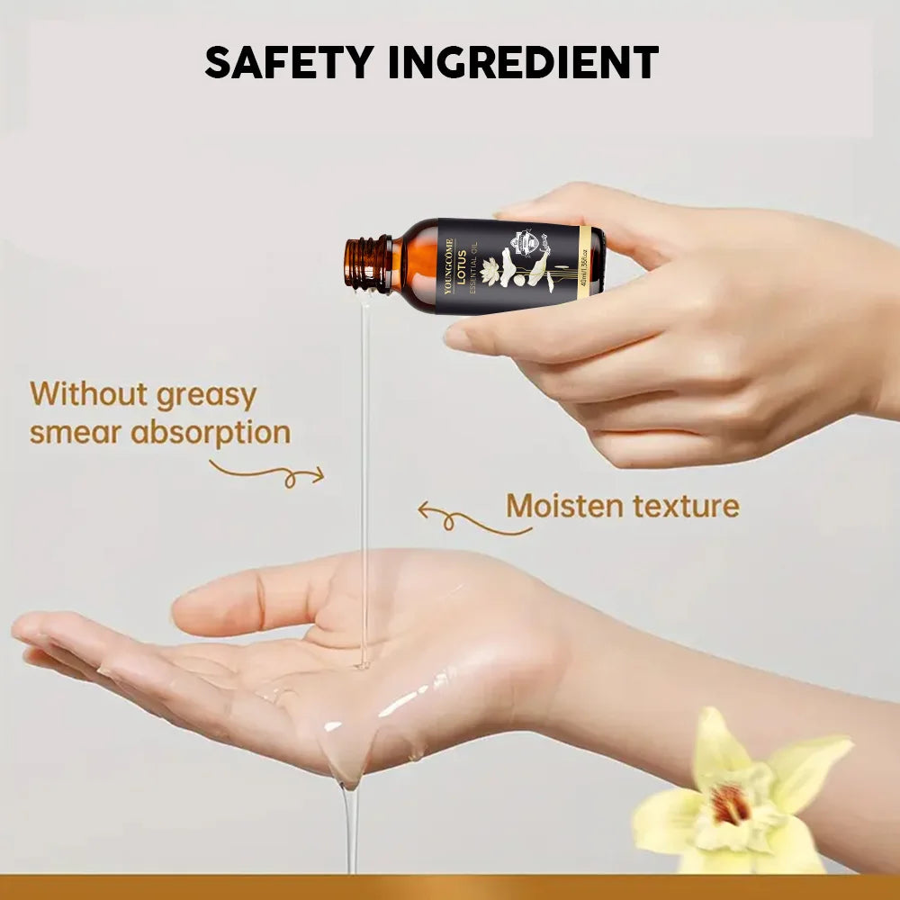 Premium Natural Lotus Essential Oil Organic Skin Care Relax Pressure Deep Sleep Purifying Meditation Home Perfume