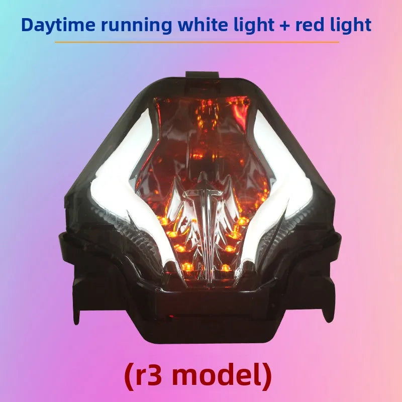 Suitable for R3 R25 Y15ZR MT07 motorcycle Maverick LED rear tail light modified brake light running light