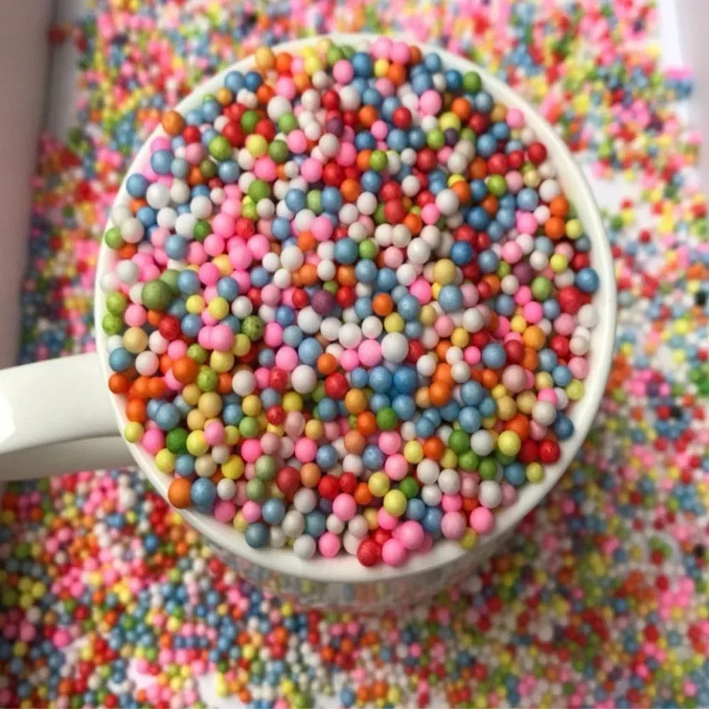 14000Pcs Polystyrene Filler Styrofoam Balls Bottle DIY Snow Mud Accessorie Small Tiny Foam Beads for Gift Box Balloon Decoration