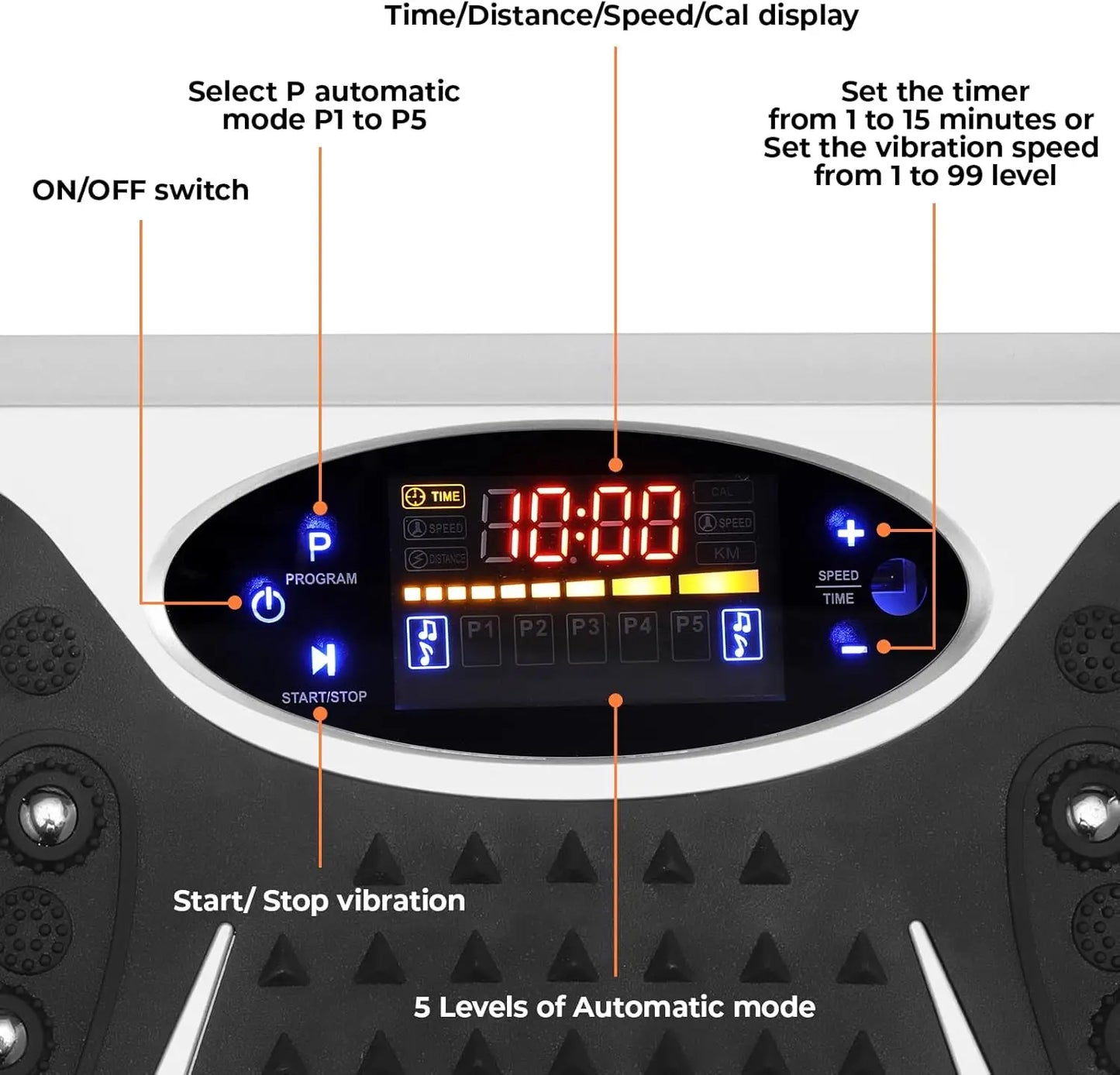 Vibration Plate,Fitness Vibration Board for Home,Full Body Exercise Machine,Fat Burning&Muscle Building,Body Shaper,Silver