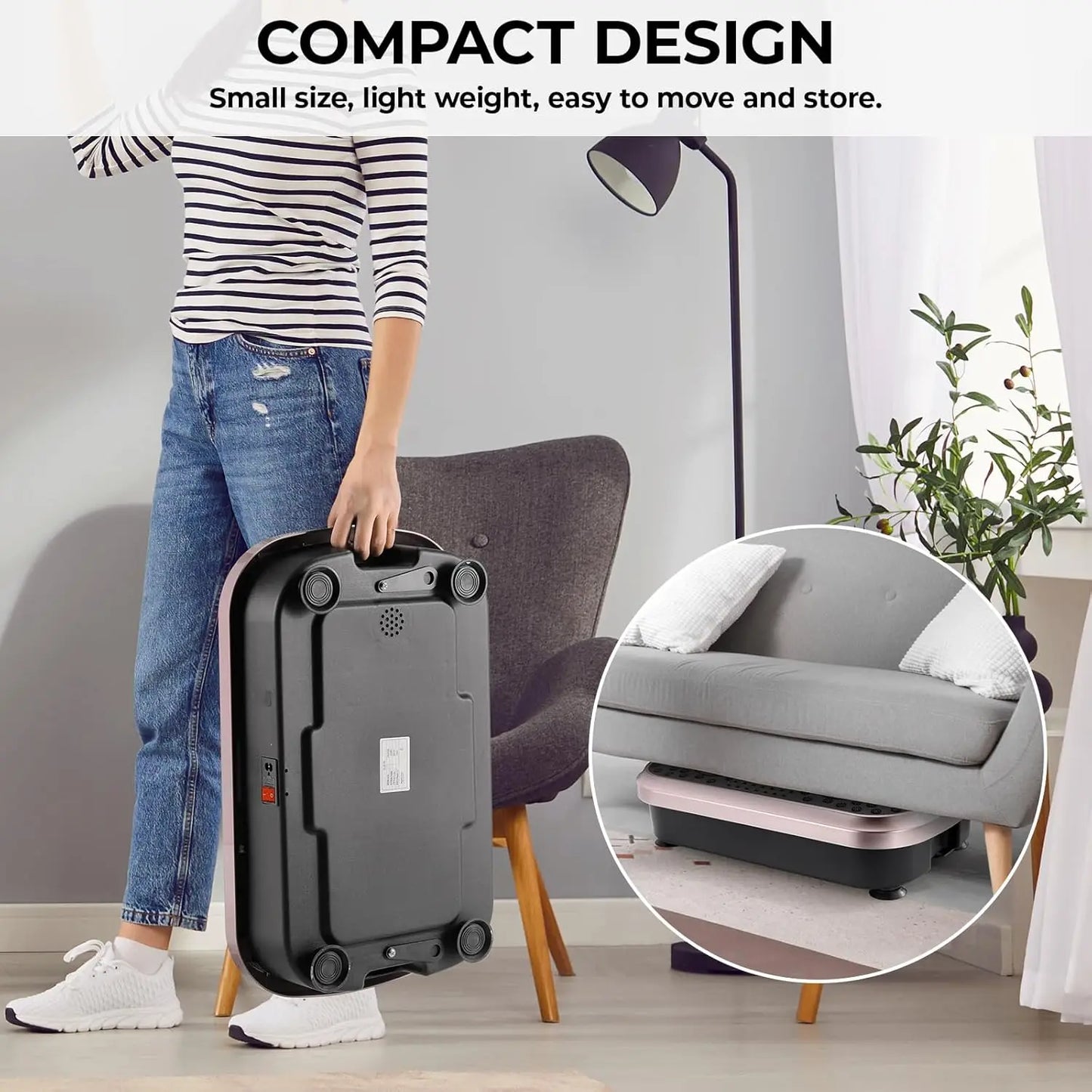 Vibration Plate,Fitness Vibration Board for Home,Full Body Exercise Machine,Fat Burning & Muscle Building,Body Shaper Trainer