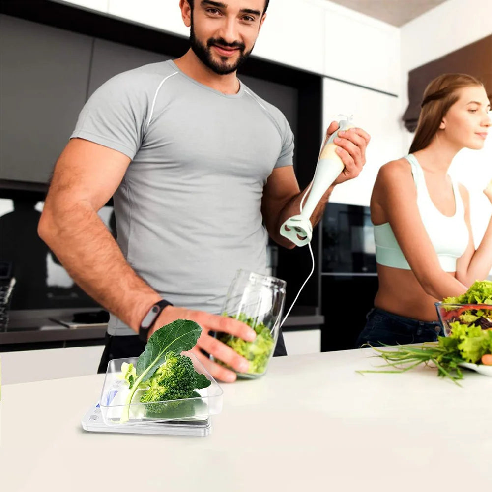 2kg/3kg/500g Small Digital Food Scale Accurate Weighting Multifunction Kitchen Scale Jewelry Lab Carat Powder Scale for Home Use