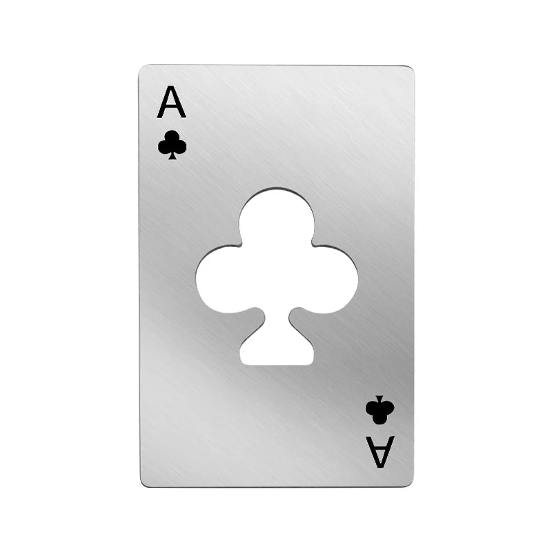 1PC Beer Bottle Picker Opener Poker Creative Pocket Metal Multifunction Credit Card Bottle Opener Black Peach A Stainless Steel