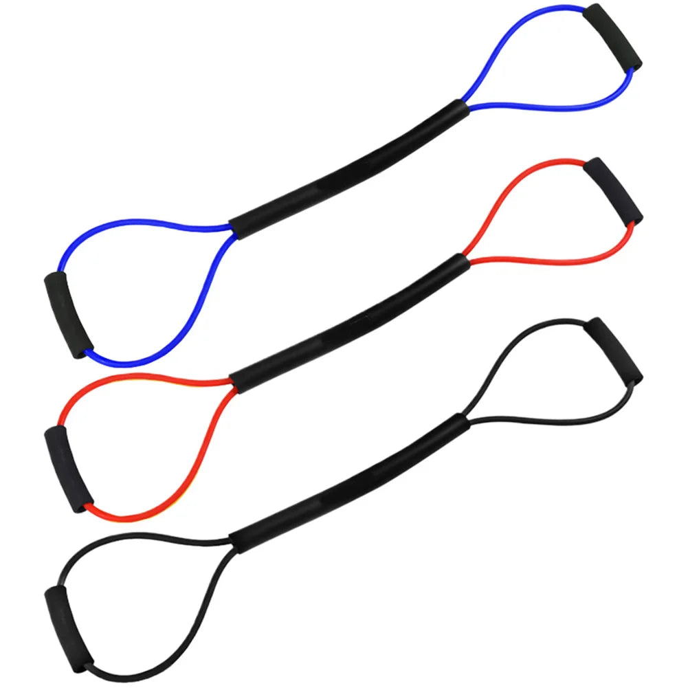 Boxing Speed Training Pull Rope Portable Exercise Elastic Band Figure 8 Yoga Gym Fitness Pulling Rope for Arm Strength Training