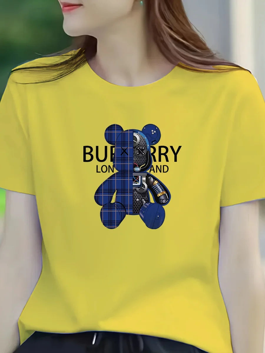 Summer women's casual T-shirt - Harajuku women's 21st-century designer style luxurious women's T-shirt - fashionable T-shirt