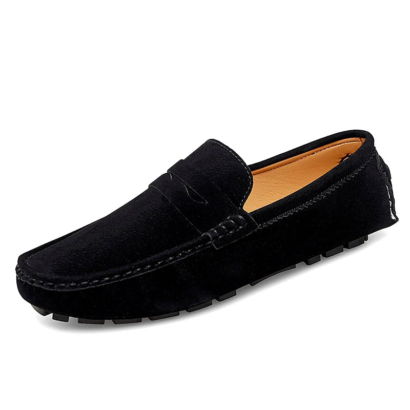 Suede Leather Mens Loafers New Fashion Walking Shoes New Comfy Man Drive Flats Classic Original Style Men Casual Shoes Moccasins