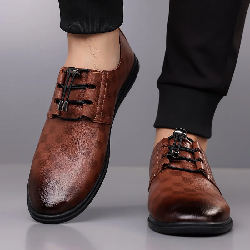 Soft Sole Business Casual Shoes for Men Solid Color Light Fashion Loafers Male Spring Autumn Designer Leather Shoes Man