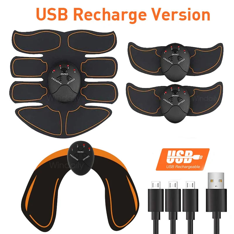 Wireless EMS Muscle Stimulator Toner ABS Abdominal  Hip Trainer Weight Loss Fitness Shaping  Electric  Body Slimming Massager